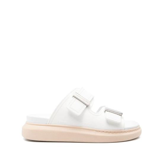 Slip-On Mule Sandal with Adjustable Silver-Tone Buckles