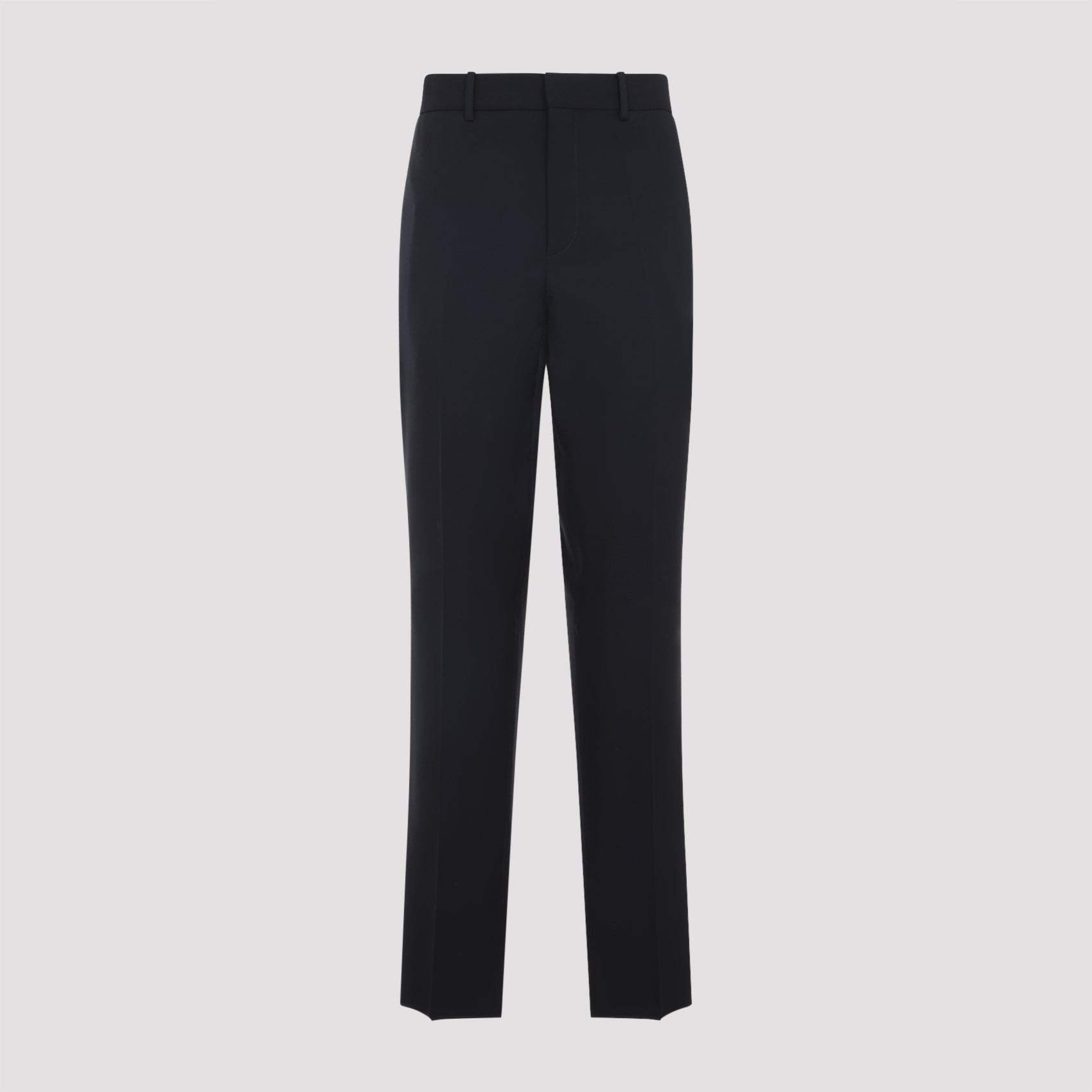 Tailored Slim Fit Navy Wool Pants