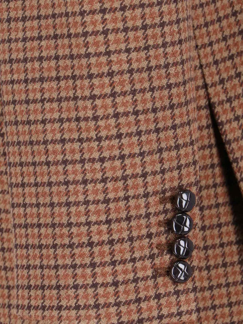 Tailored Double-Breasted Blazer – Brown