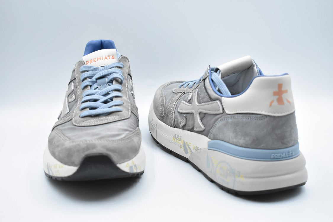 Low Sneakers In Grigio Azzurro