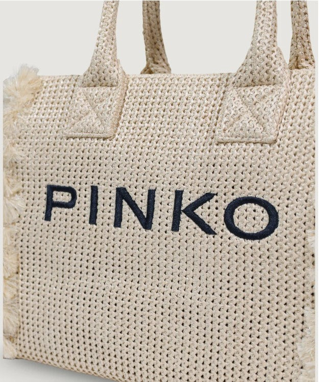 Beach Shopper Embroidered Raffia Bag