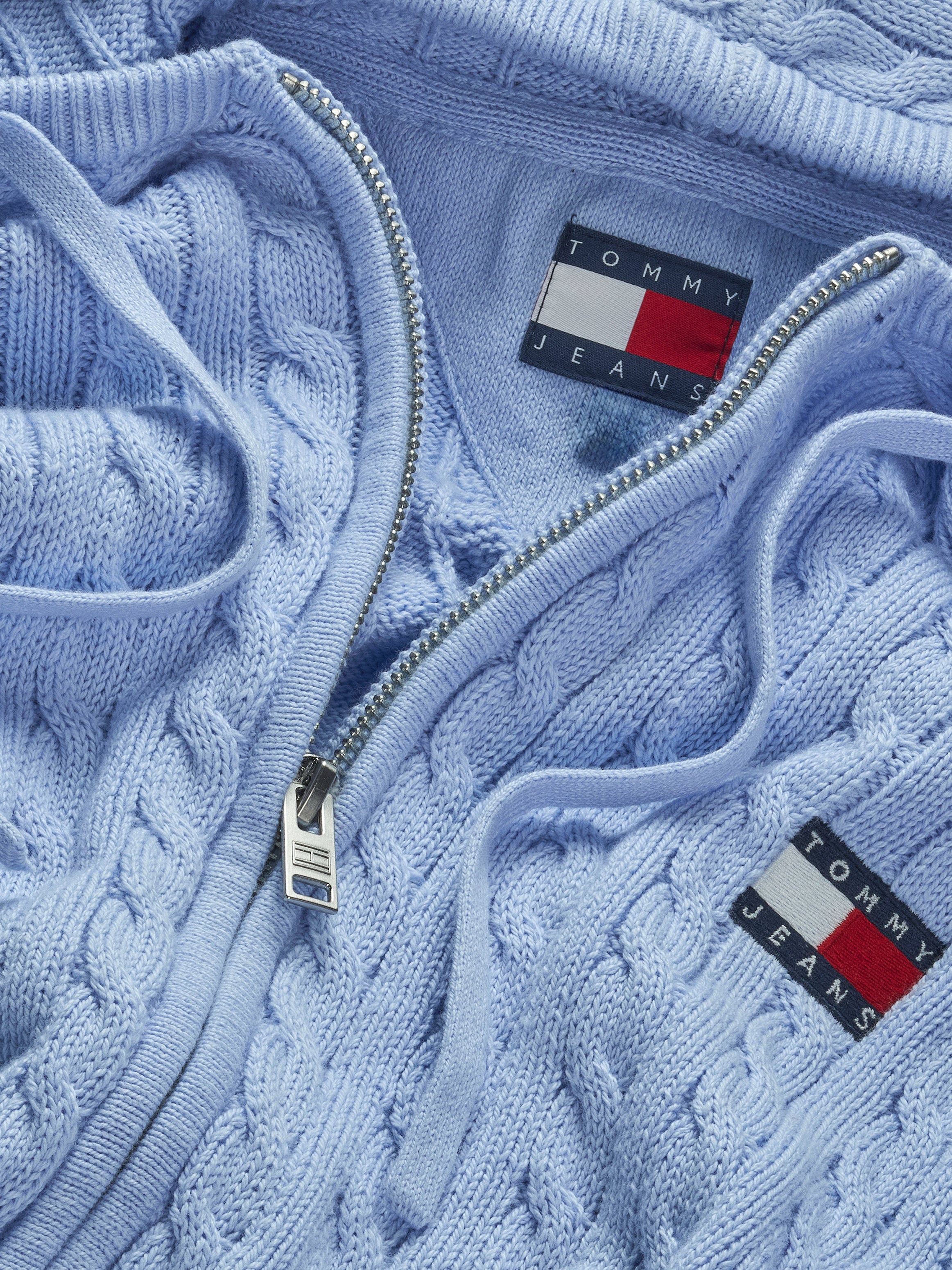 Cable Knit Cropped Hoodie With Cozy Hood