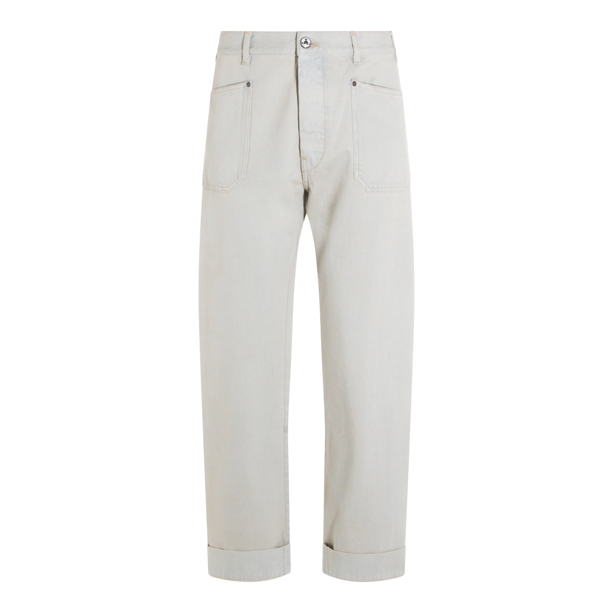 Blue Straight-Leg Jeans