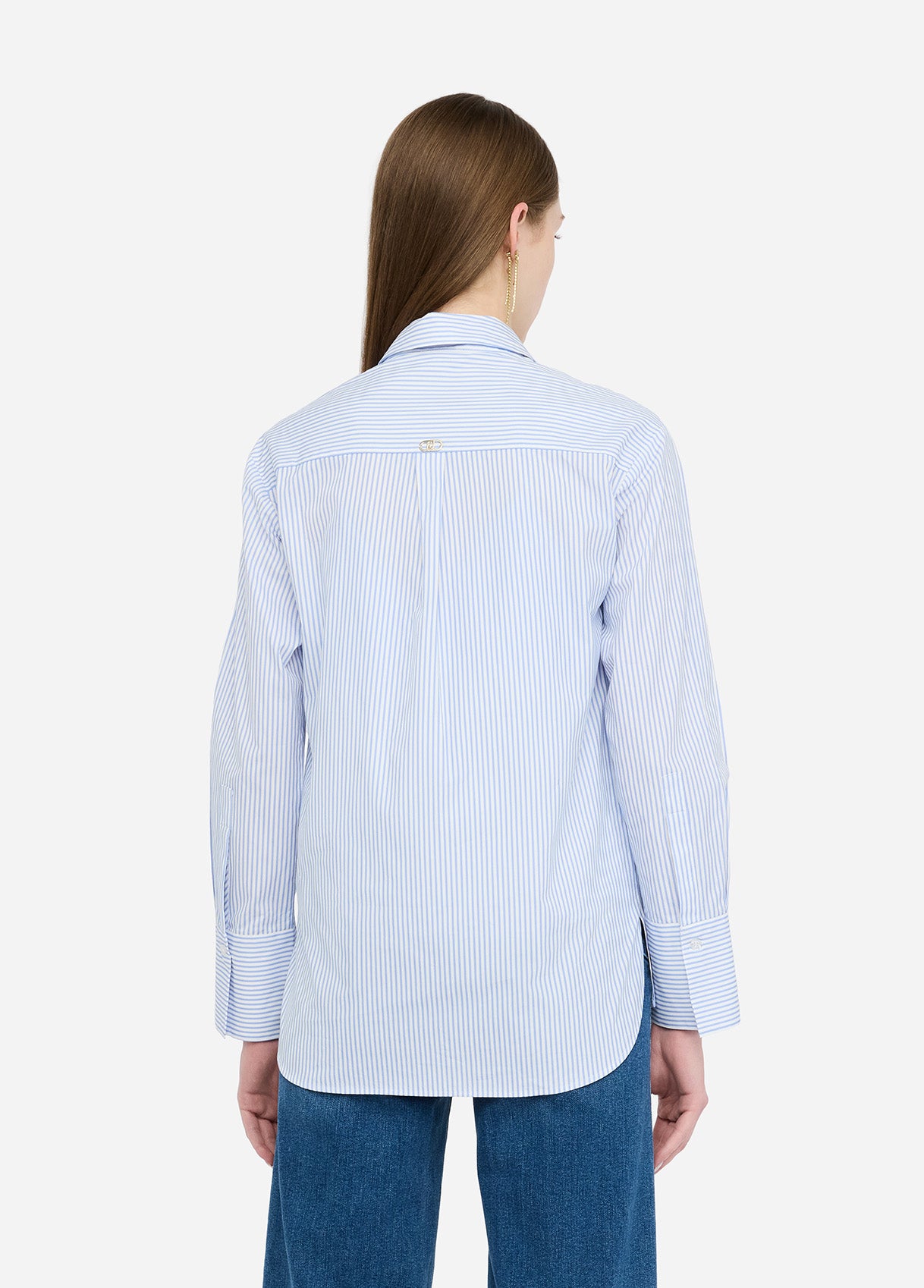 Vertical Striped Cotton Poplin Shirt