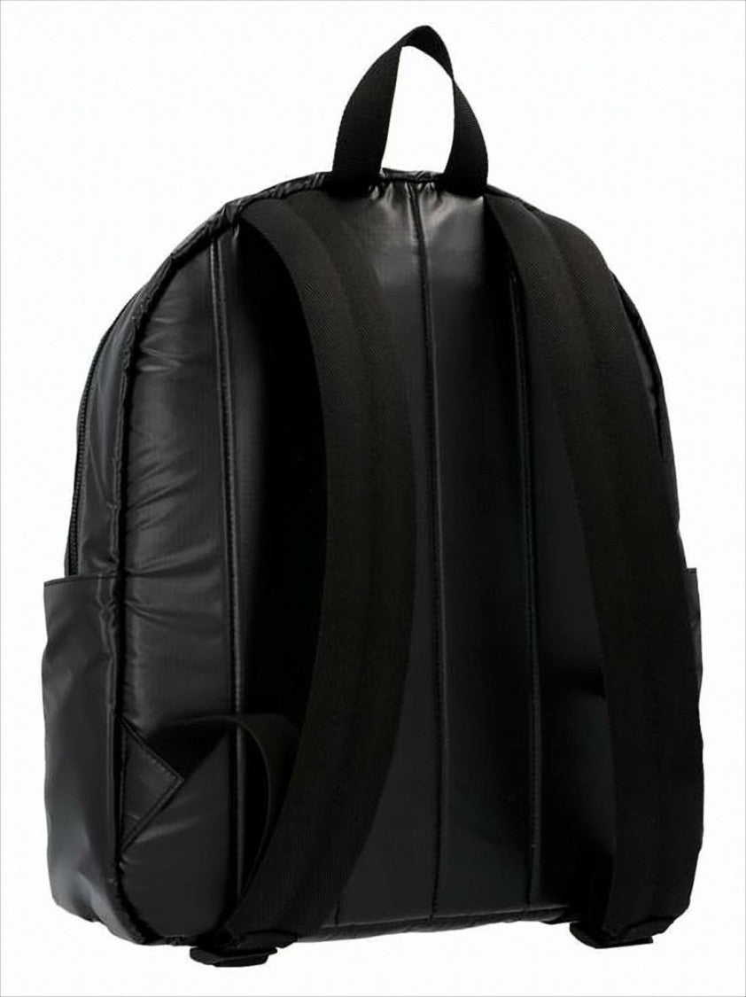 Nylon Backpack with Padded Straps and Logo Detail