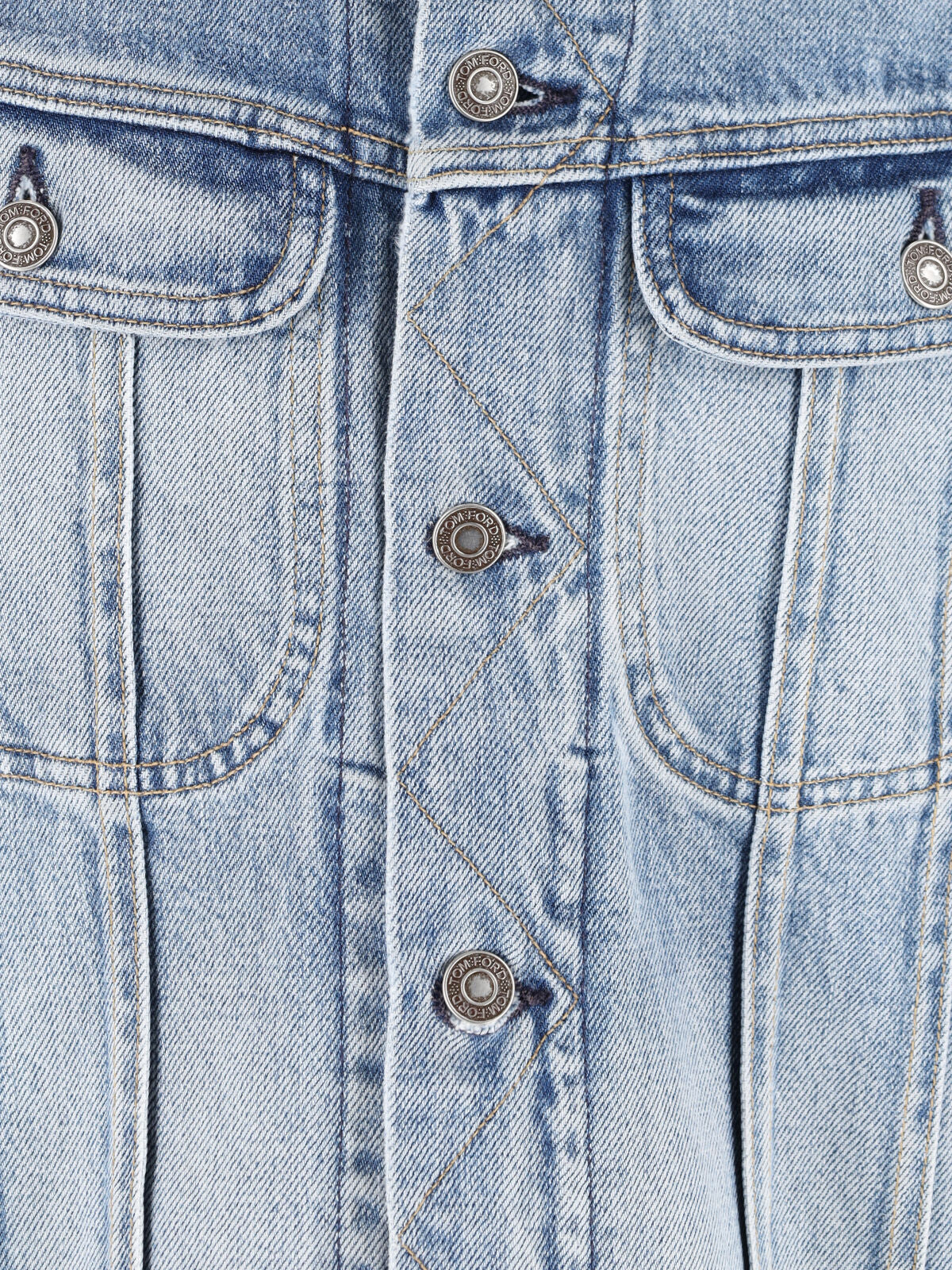 Light Wash Tailored Cropped Denim Jacket