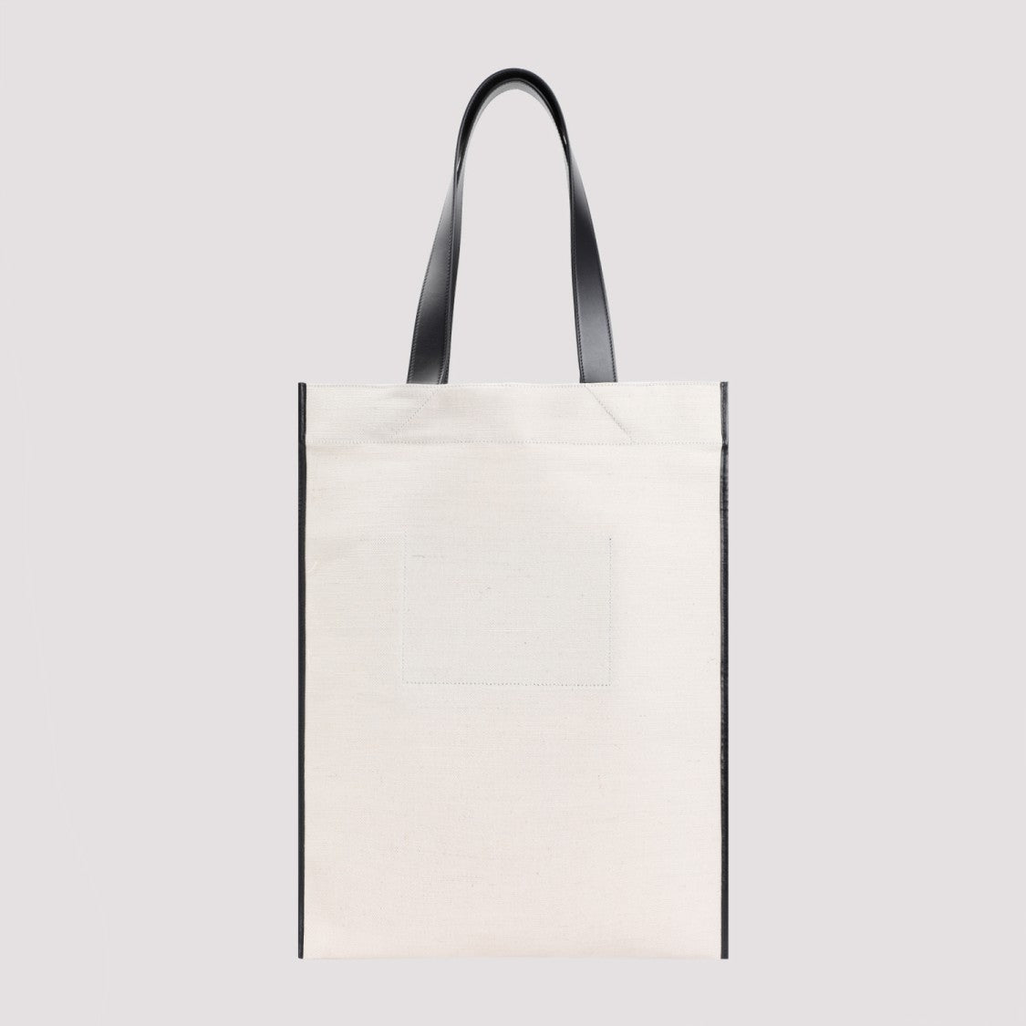Natural White Cotton Border Book Tote Bag
