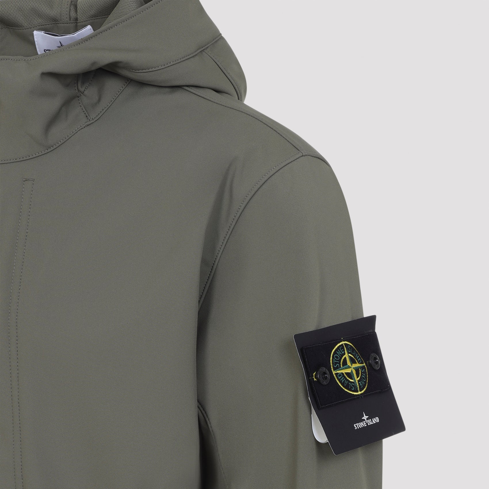 Durable Polyester Blend Casual Jacket With Hood And Snap Closure