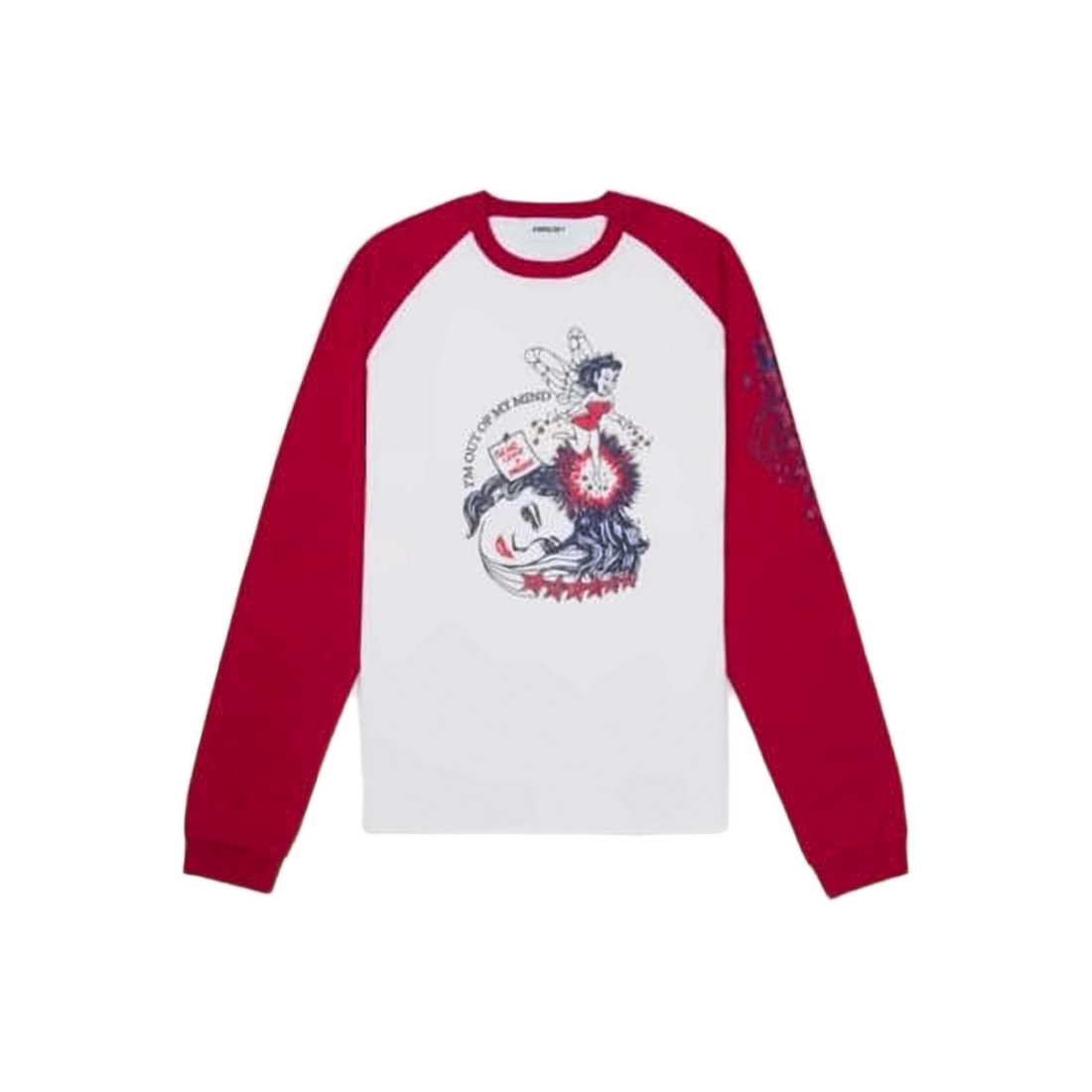 Long-Sleeve Graphic T-Shirt with Contrasting Sleeves