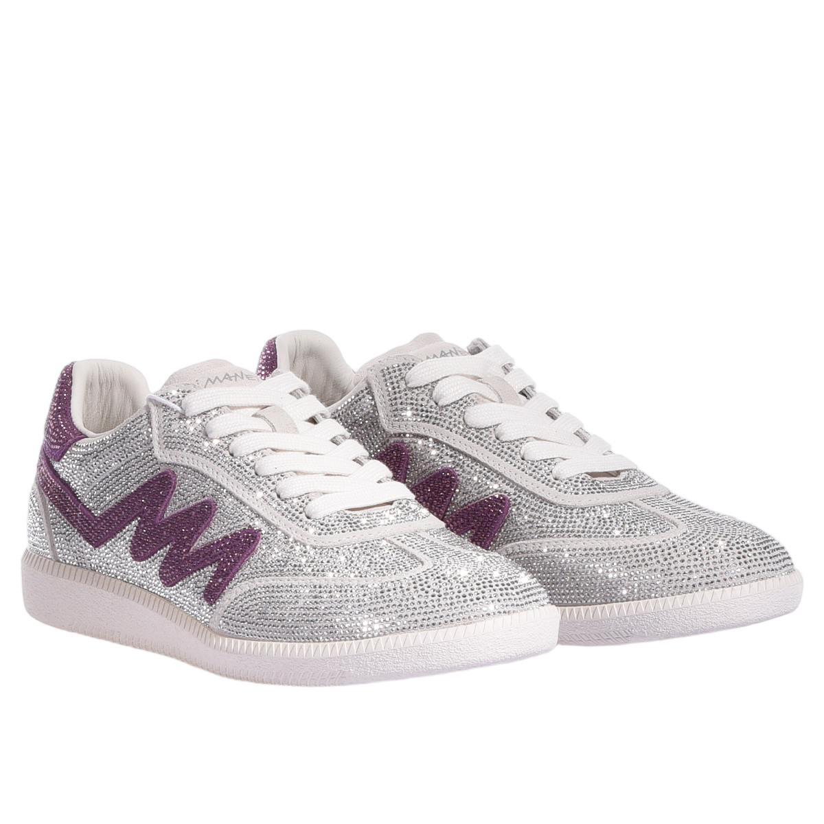 Custom Handmade Sneakers with Rhinestone Detailing