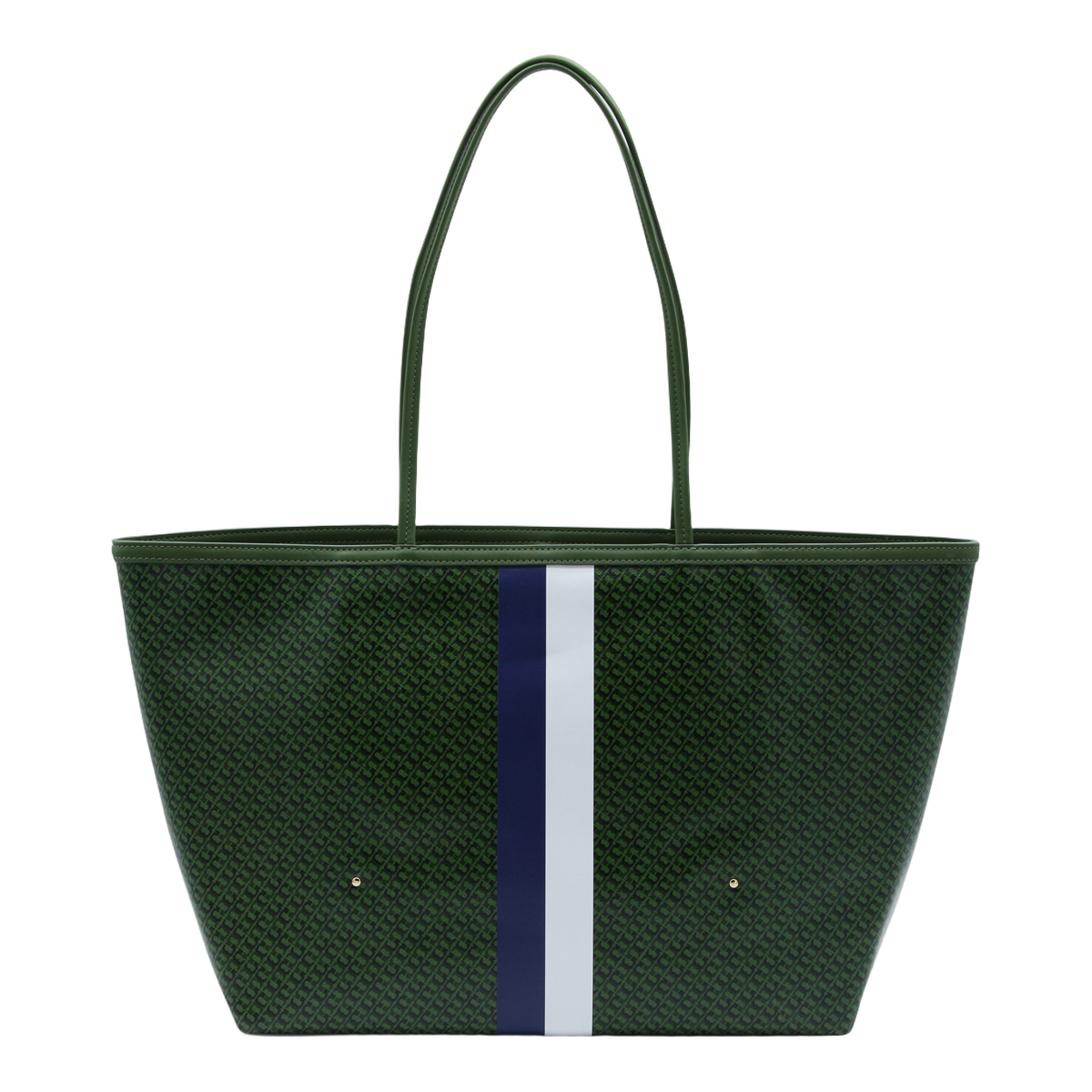 Structured Handbag with Smooth Green Exterior