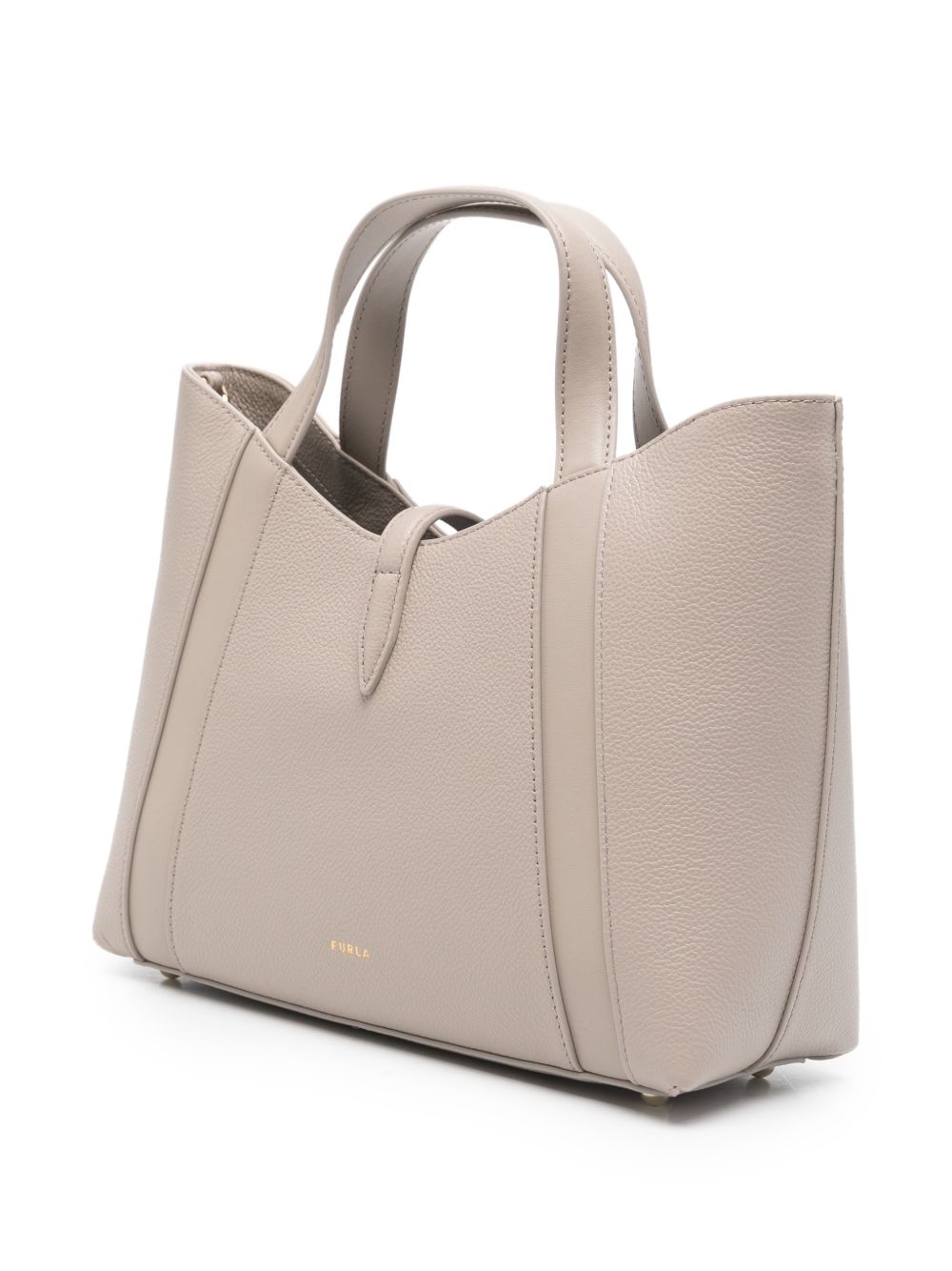 Structured Pebbled Leather Handbag
