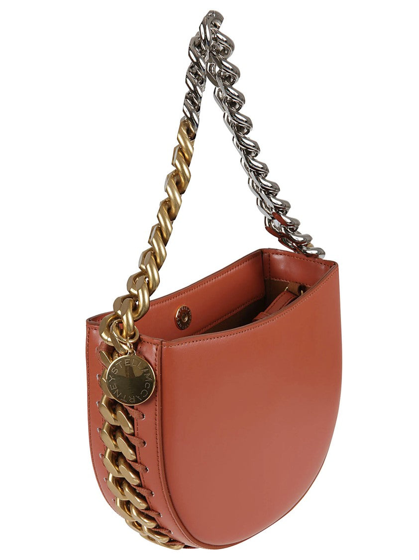 Half-Moon Shape Bag With Bold Chain Strap
