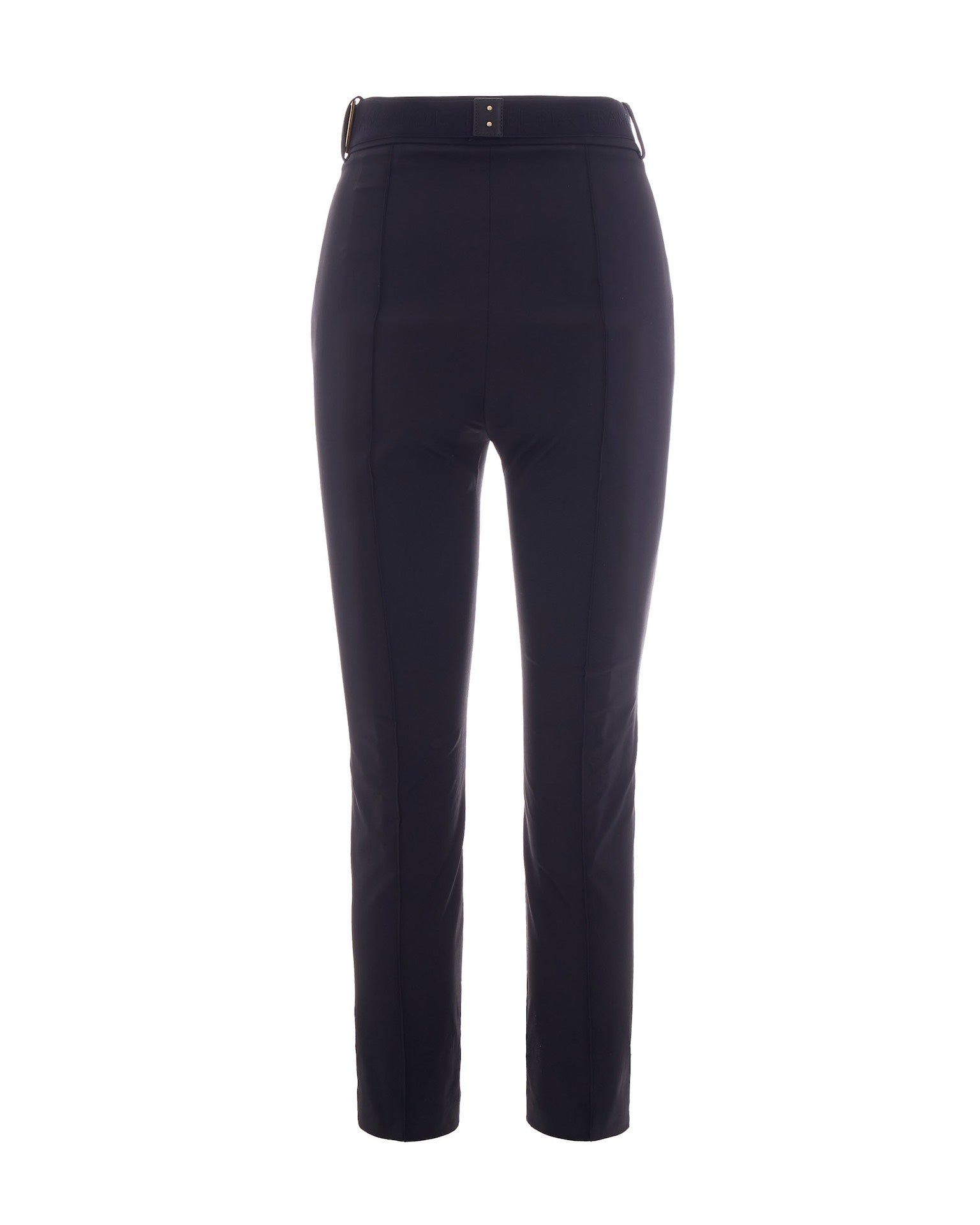Technical Bi-Elastic Pants With Laser-Engraved Logo Plaque