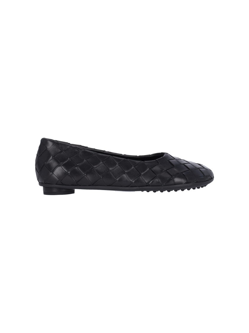 Intricately Woven Slip-On Ballerina Flats