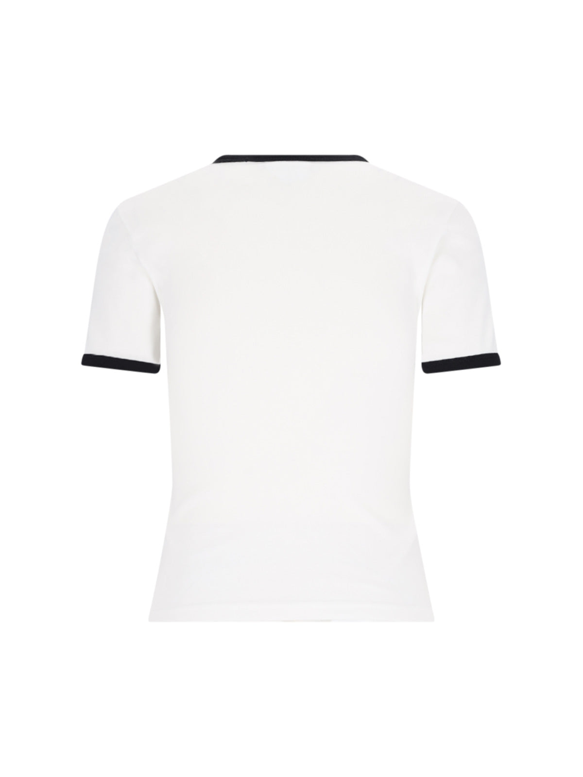 Logo T-Shirt, In White Cotton, Crew Neck