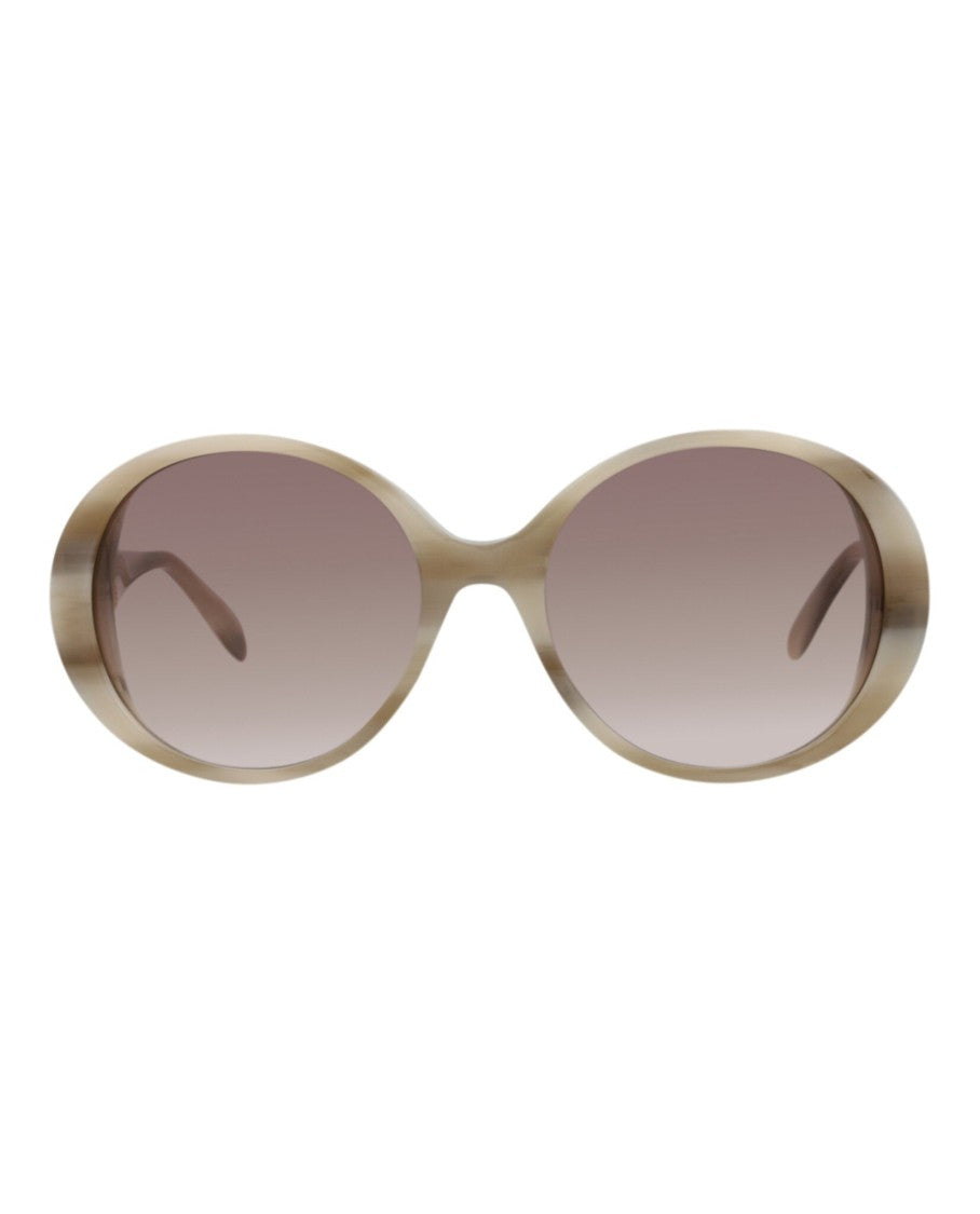 Round-Frame Acetate Sunglasses With Saddle Nose Bridge