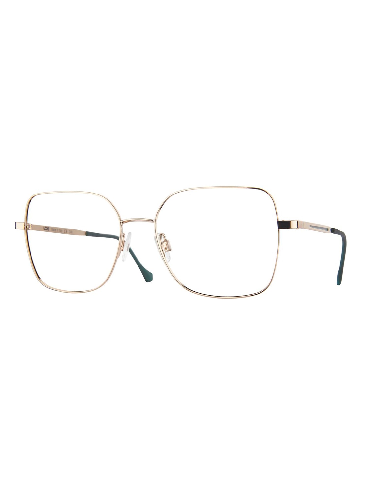 Rectangular Gold-Finish Optical Frames With Slim Temples
