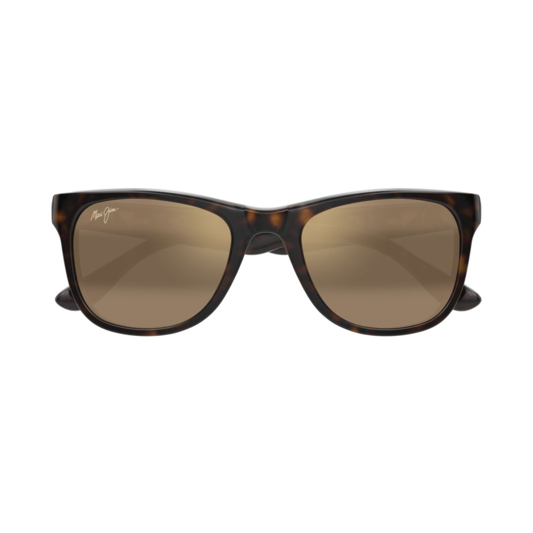 Kikonia Tortoiseshell Rectangular Sunglasses with Gold Accents