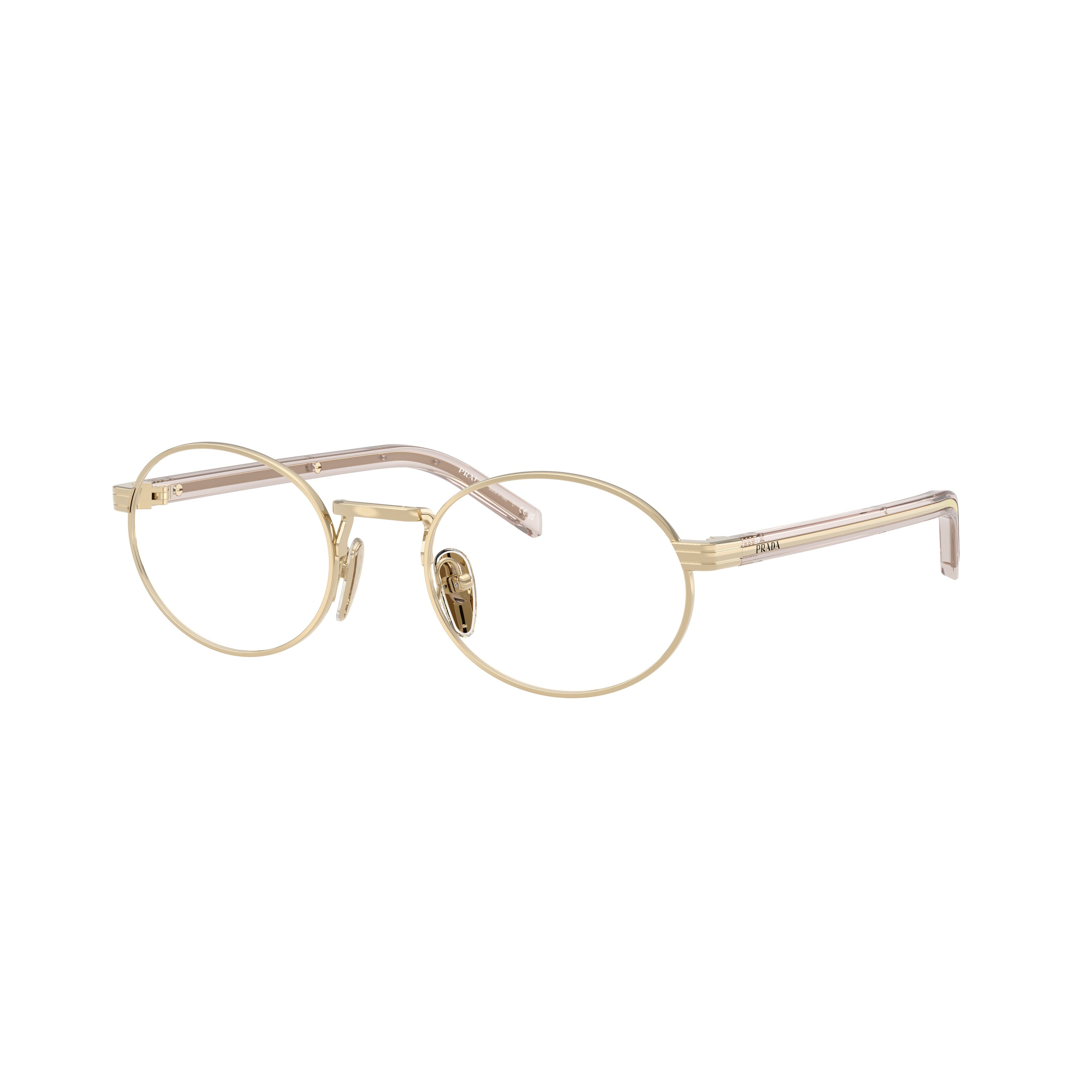 0pr B55v Oval Metal Frame Eyeglasses
