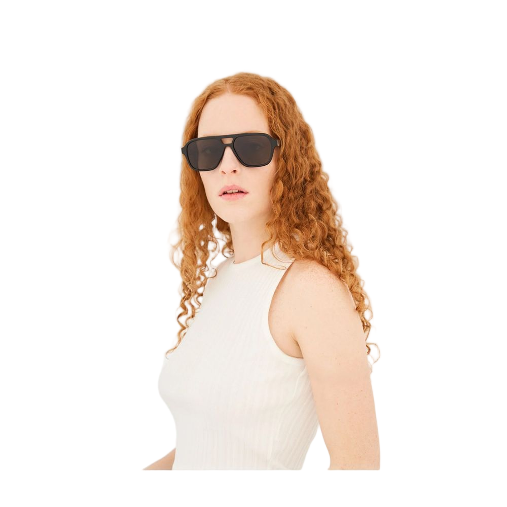 Maneval Black Pilot-Style Sunglasses
