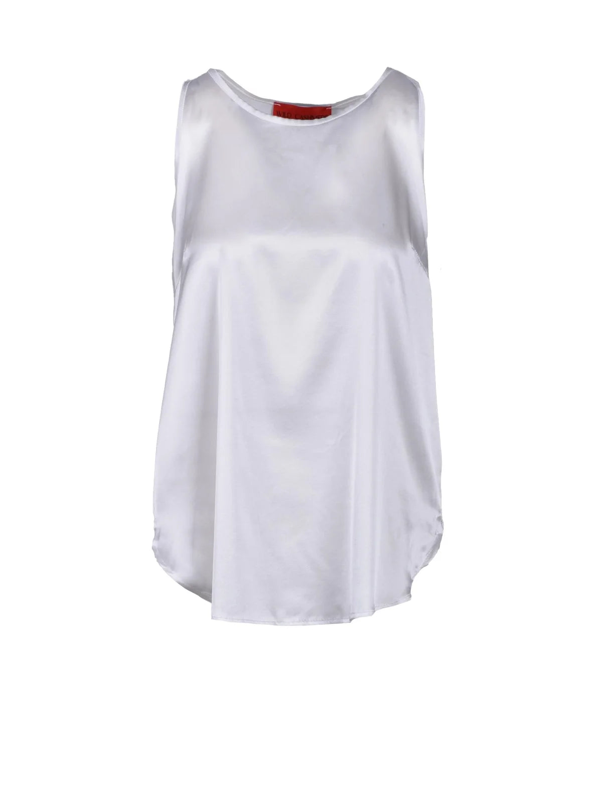 Cashmere Silk Blend Sleeveless Top With Flared Hem