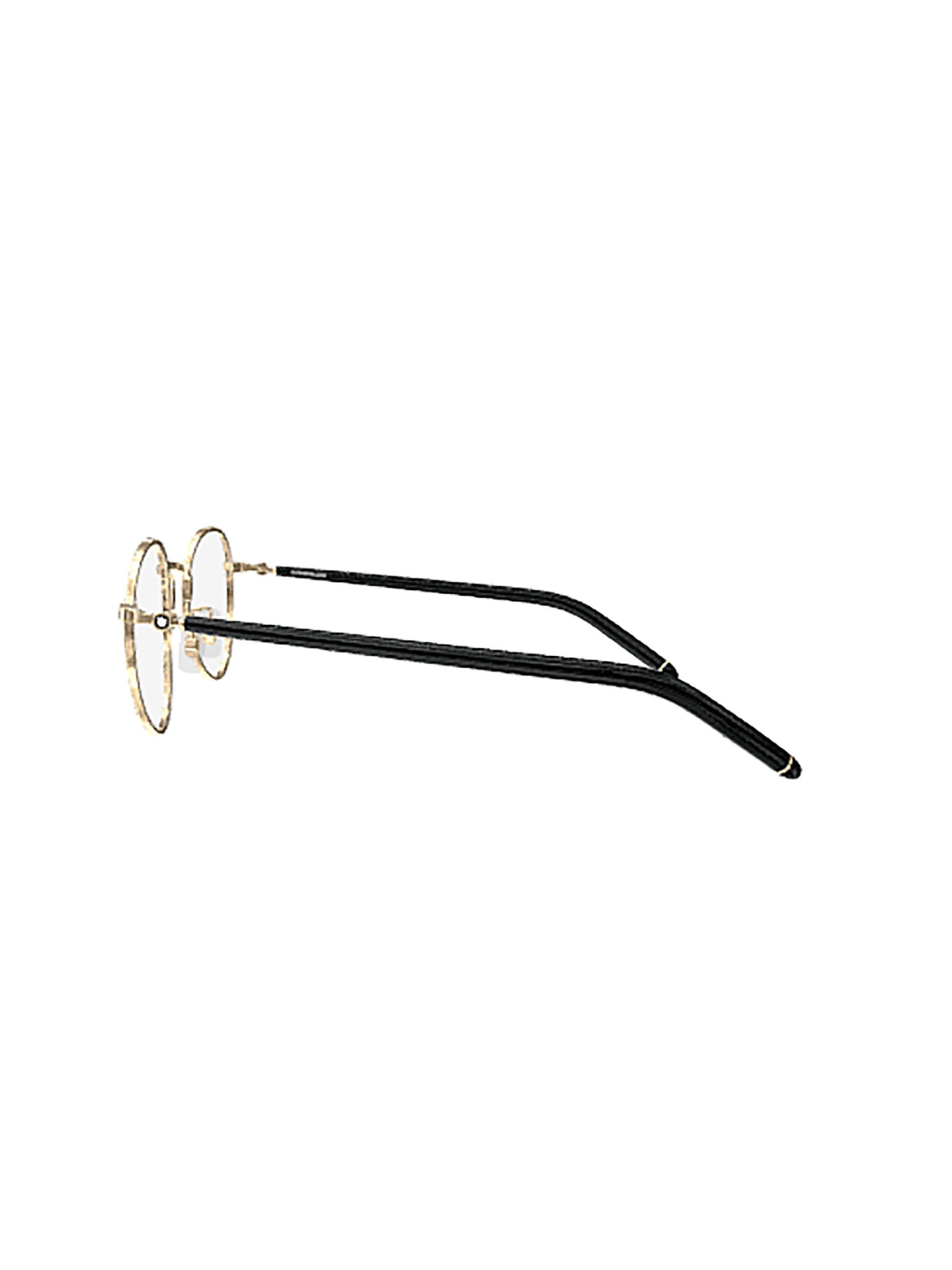 Elegancka złota metalowa oprawka optyczna z regulowanymi noskami