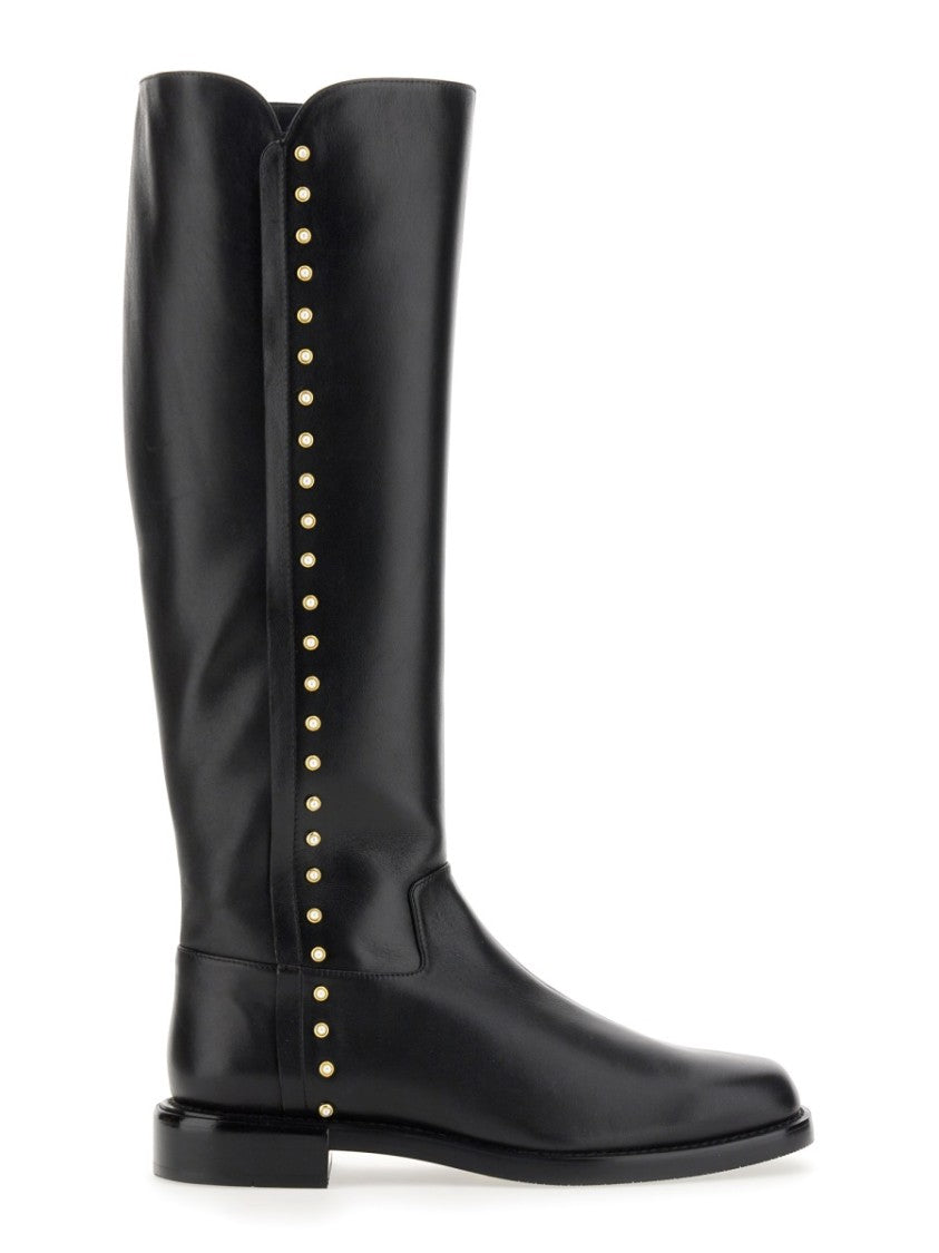 Tall Studded Riding Boots