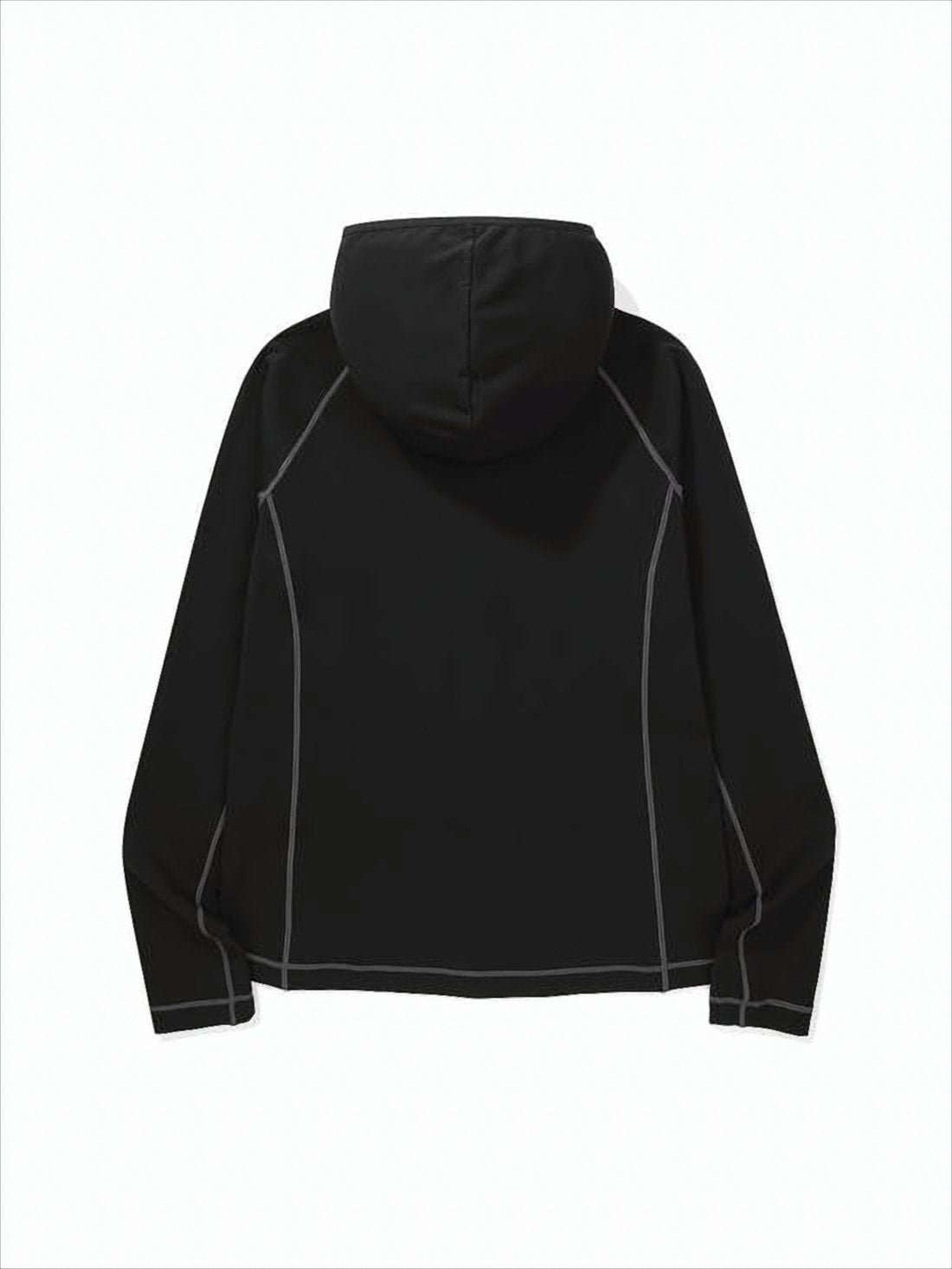 Color-Blocked Hooded Jacket with Front Zipper Closure