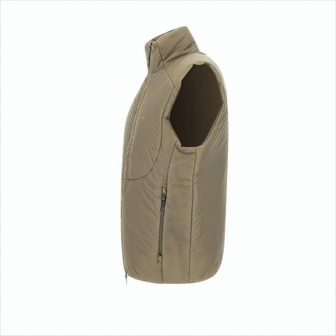 High-Collar Sleeveless Vest With Minimalist Logo