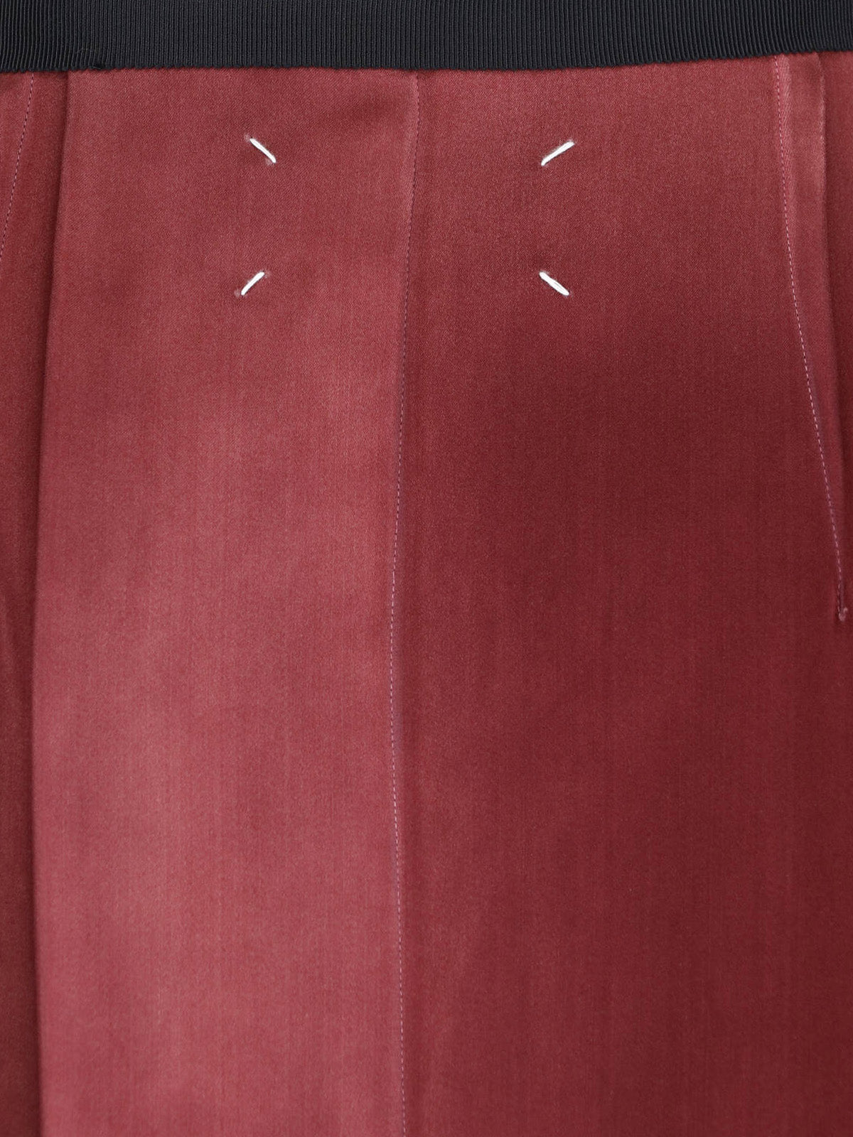 Bordeaux Viscose Midi Darts Skirt