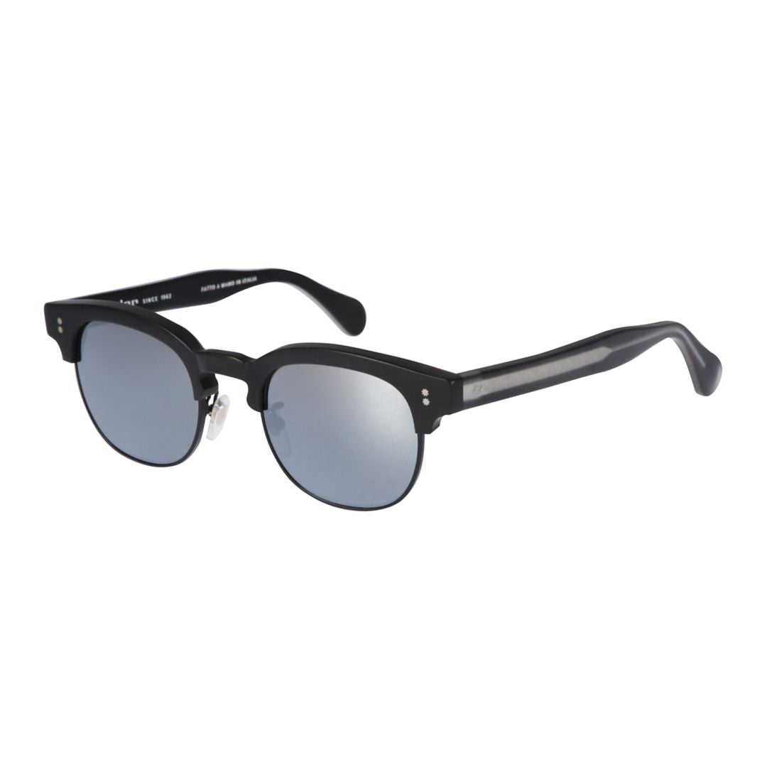 Woody Cal 49 Clubmaster Design Sunglasses with Reflective Lenses