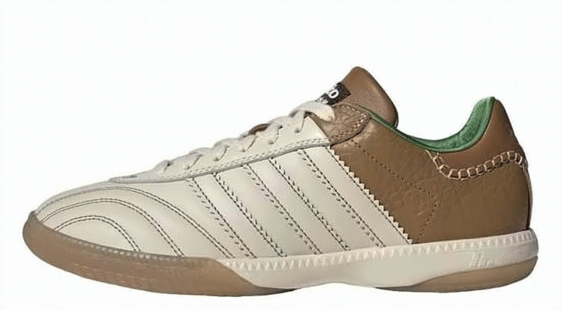 Low-Top Cream and Brown Leather Sneakers