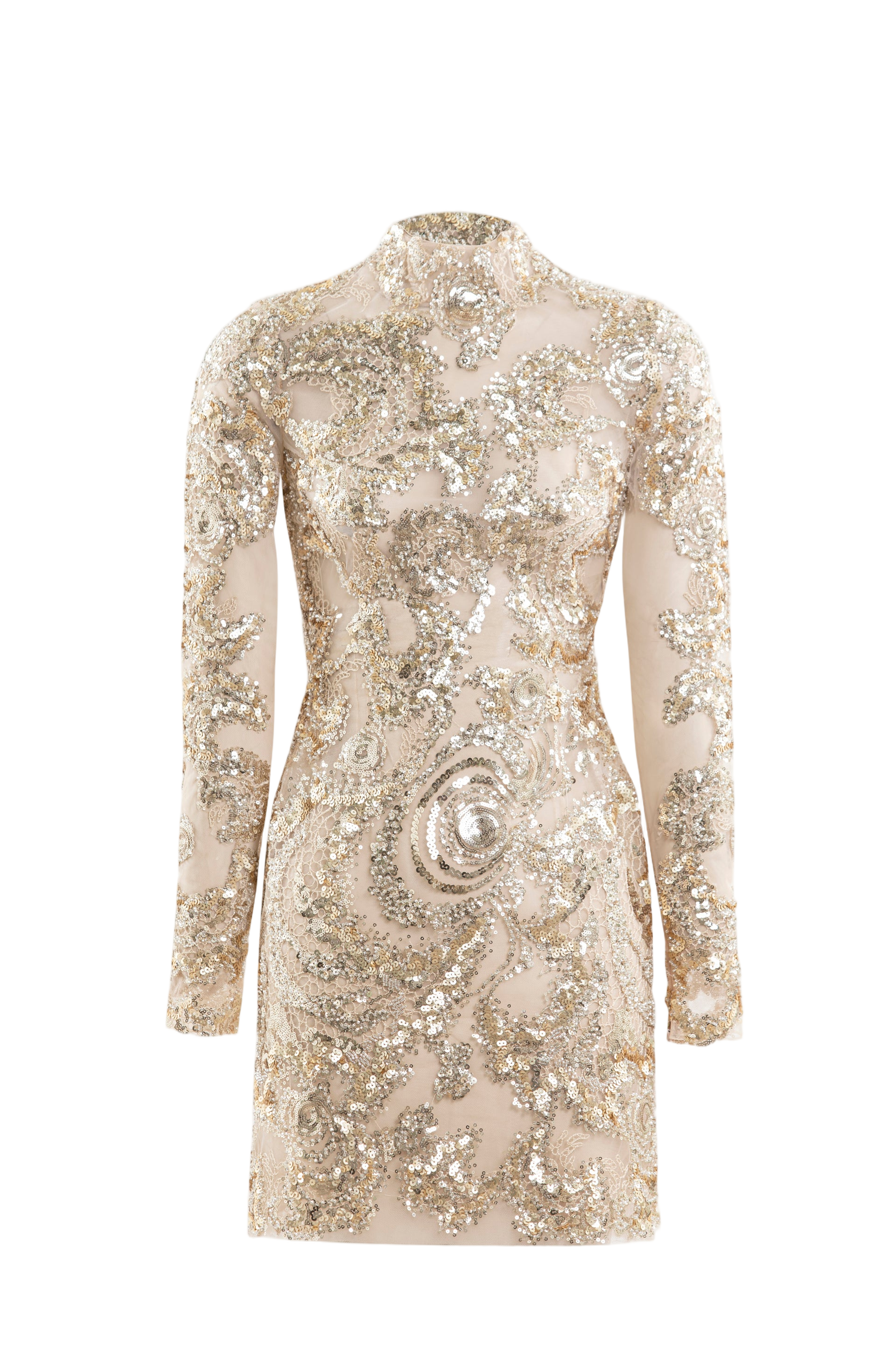 Embroidered Mini Dress