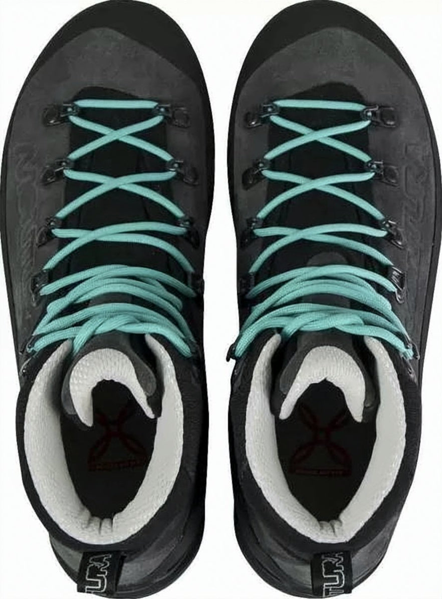 High-Top Black and Dark Grey Hiking Boots