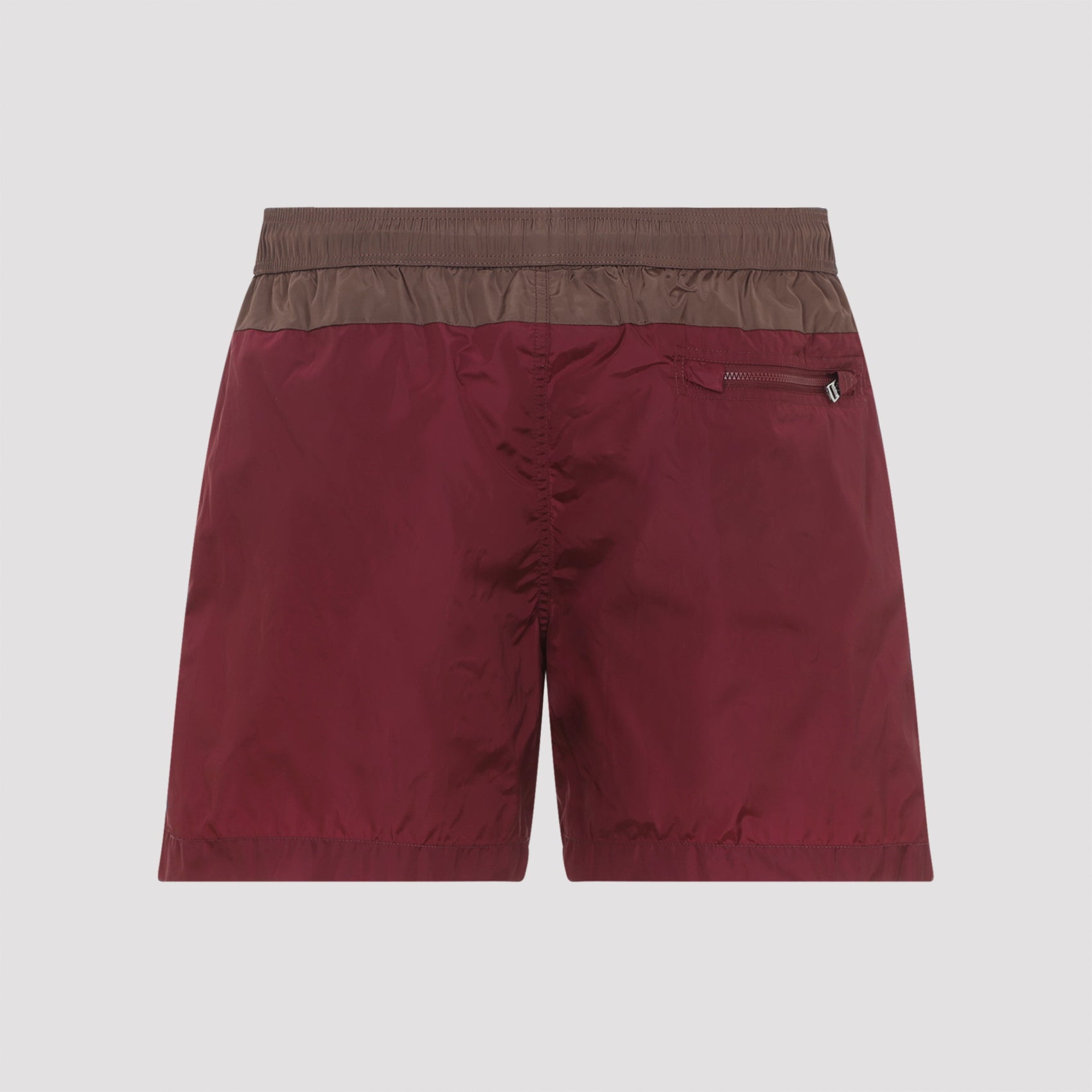 Burgundy Tech Fabric Swim Shorts