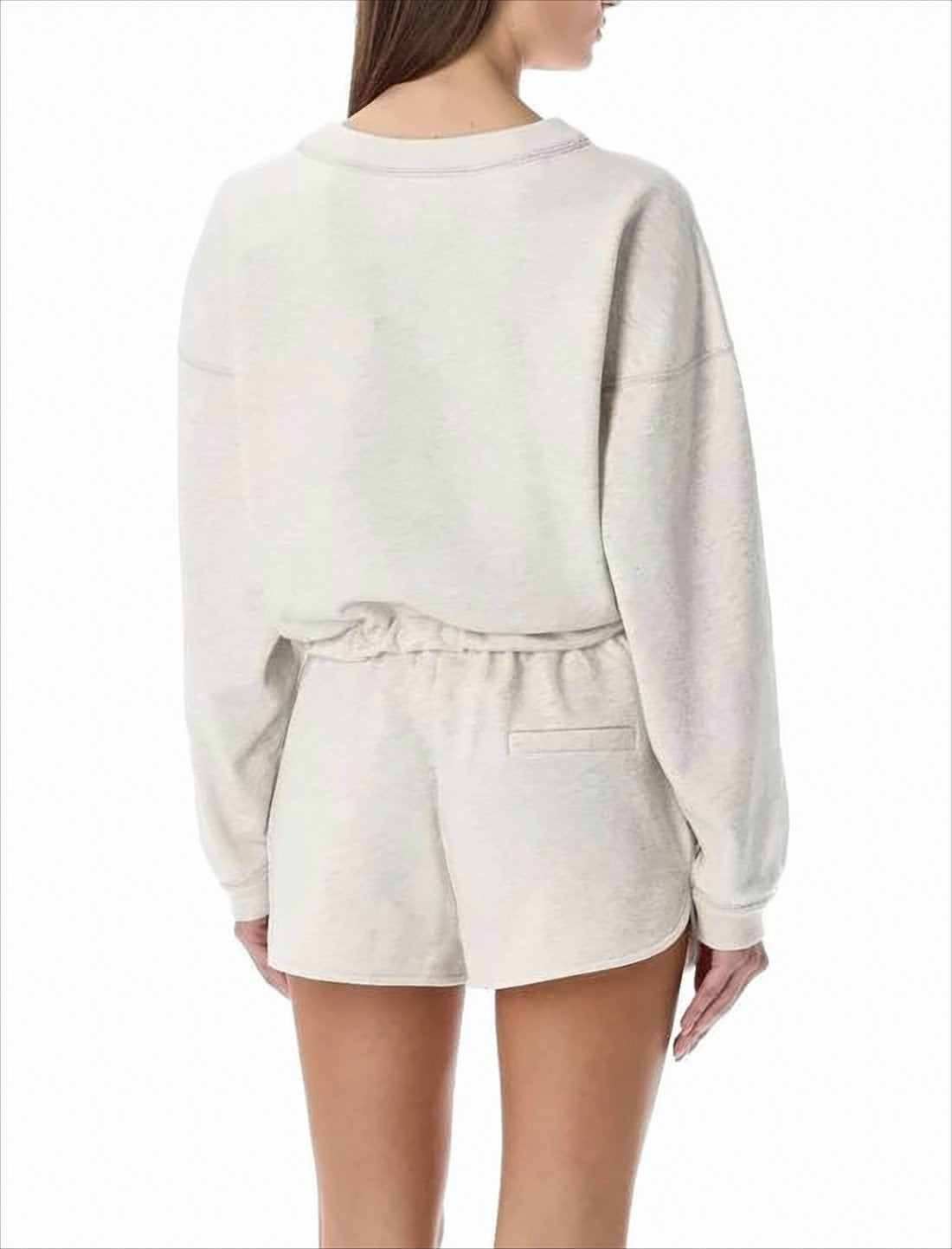 Relaxed Fit Long-Sleeve Sweatshirt with Subtle Drawstring