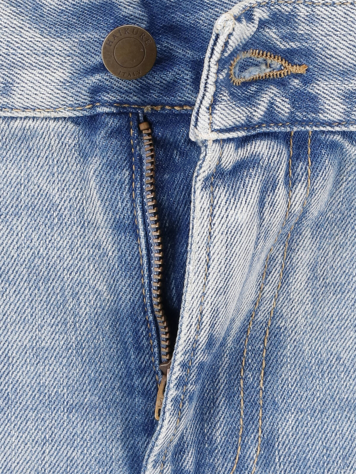 Light Blue Flora Flared Distressed Jeans