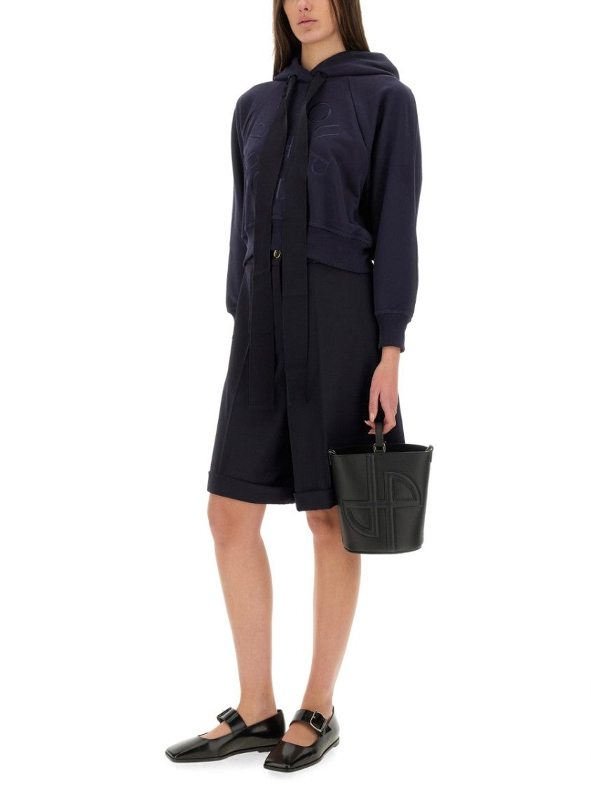 Tailored Black Wool Bermuda Shorts