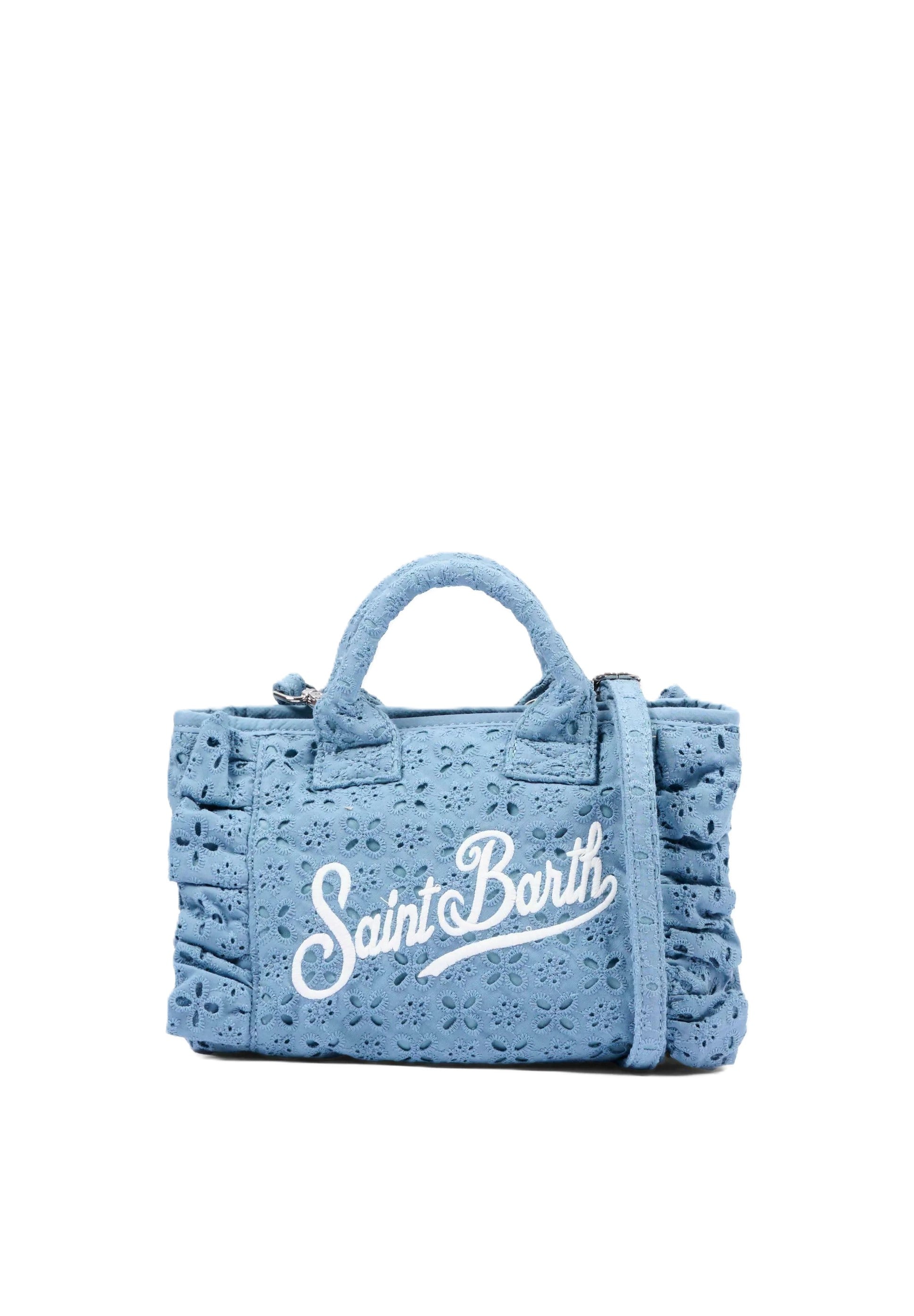 Rectangular Handbag with Floral Cut-Out Patterns