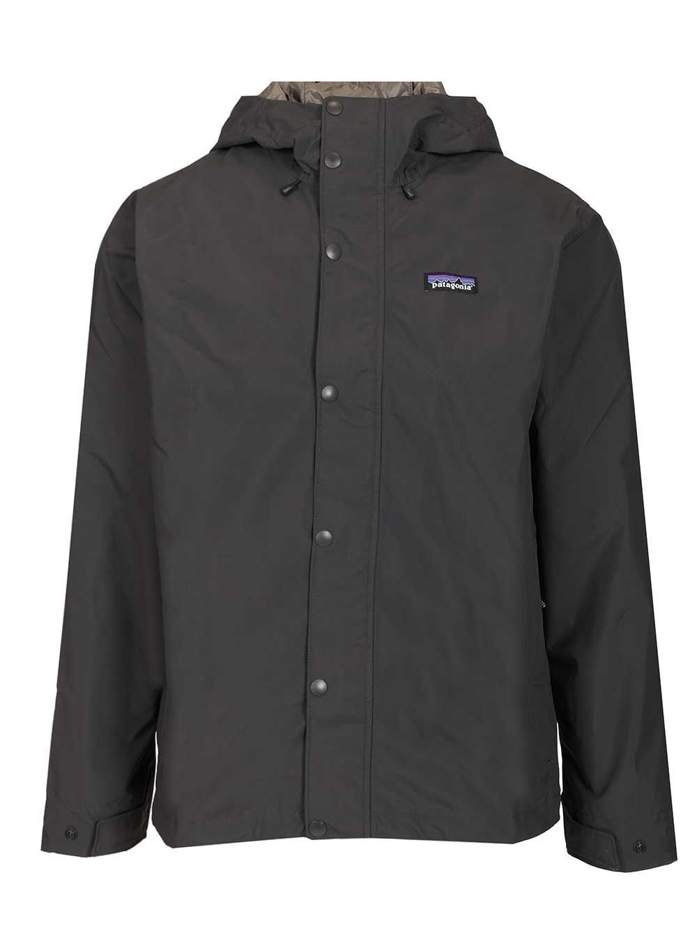 Hooded Padded Jacket With Snap And Zipper Closure