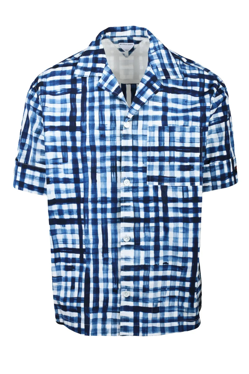 Cotton Shirt - White/Blue