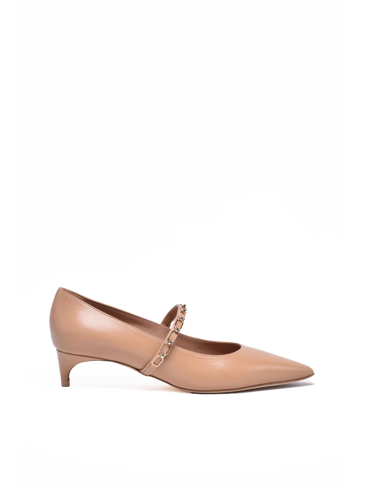 Beige Leather Women's Pumps