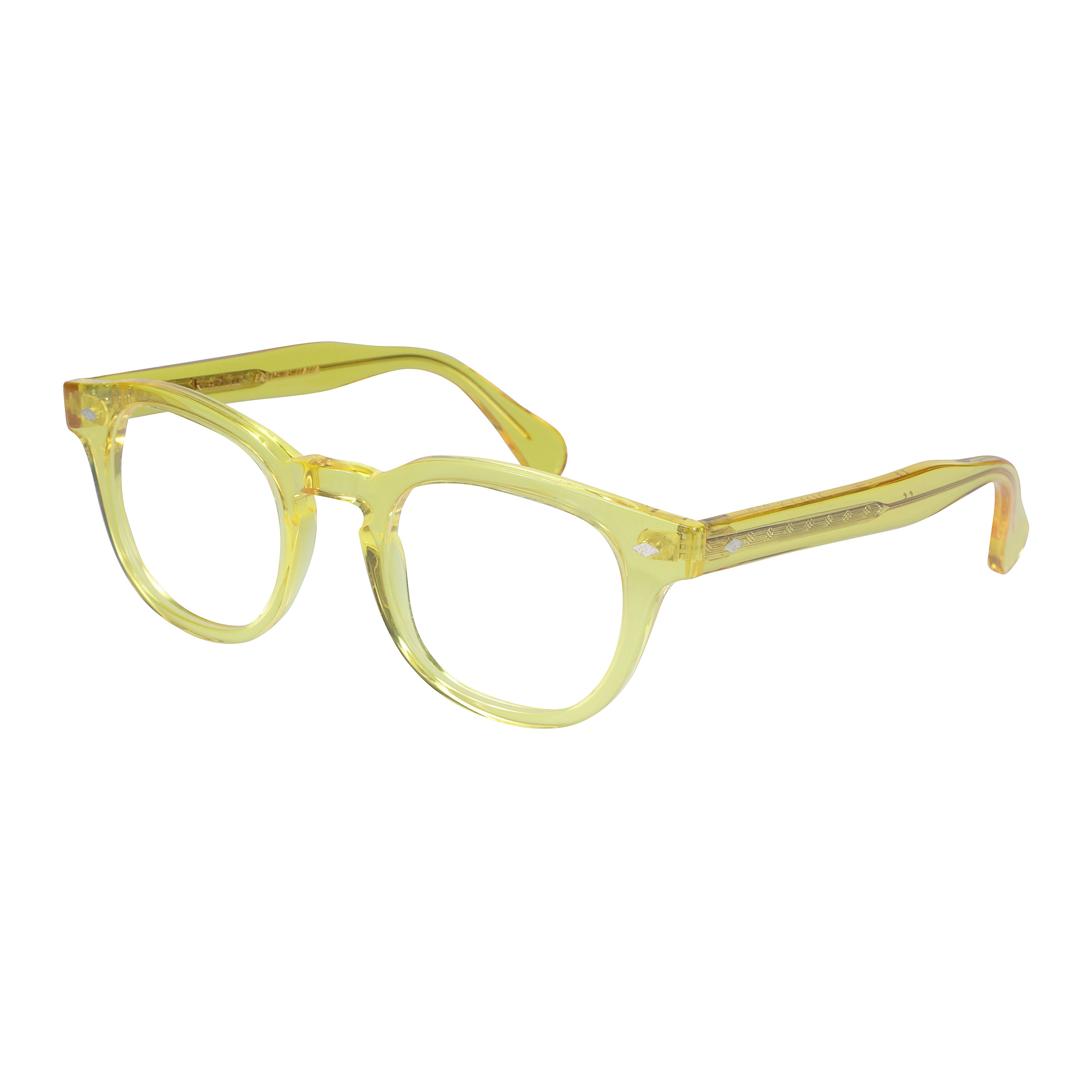 Jolly Cal 49 Translucent Yellow Rounded Square Eyeglasses