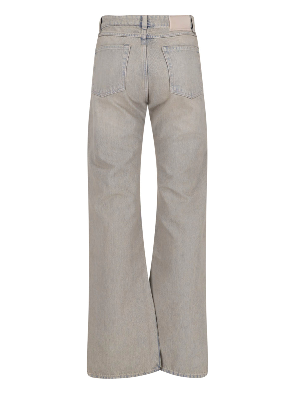 Grey Boot Cut Five-Pocket Jeans