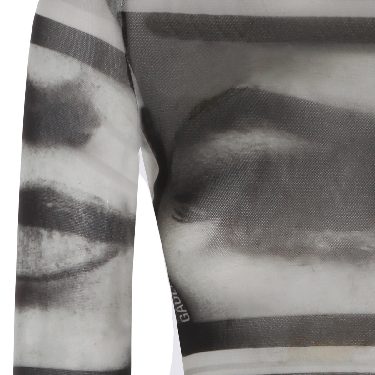 Long-Sleeved Top with Monochrome Photographic Print