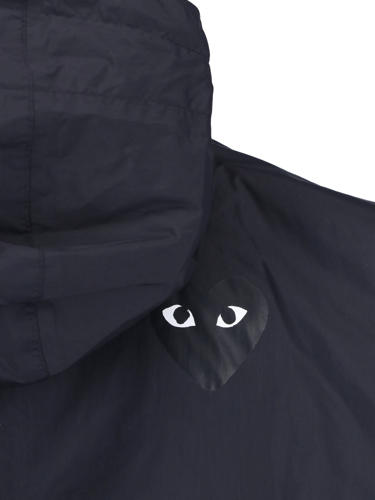 Black Minimalist Hooded Zippered Jacket