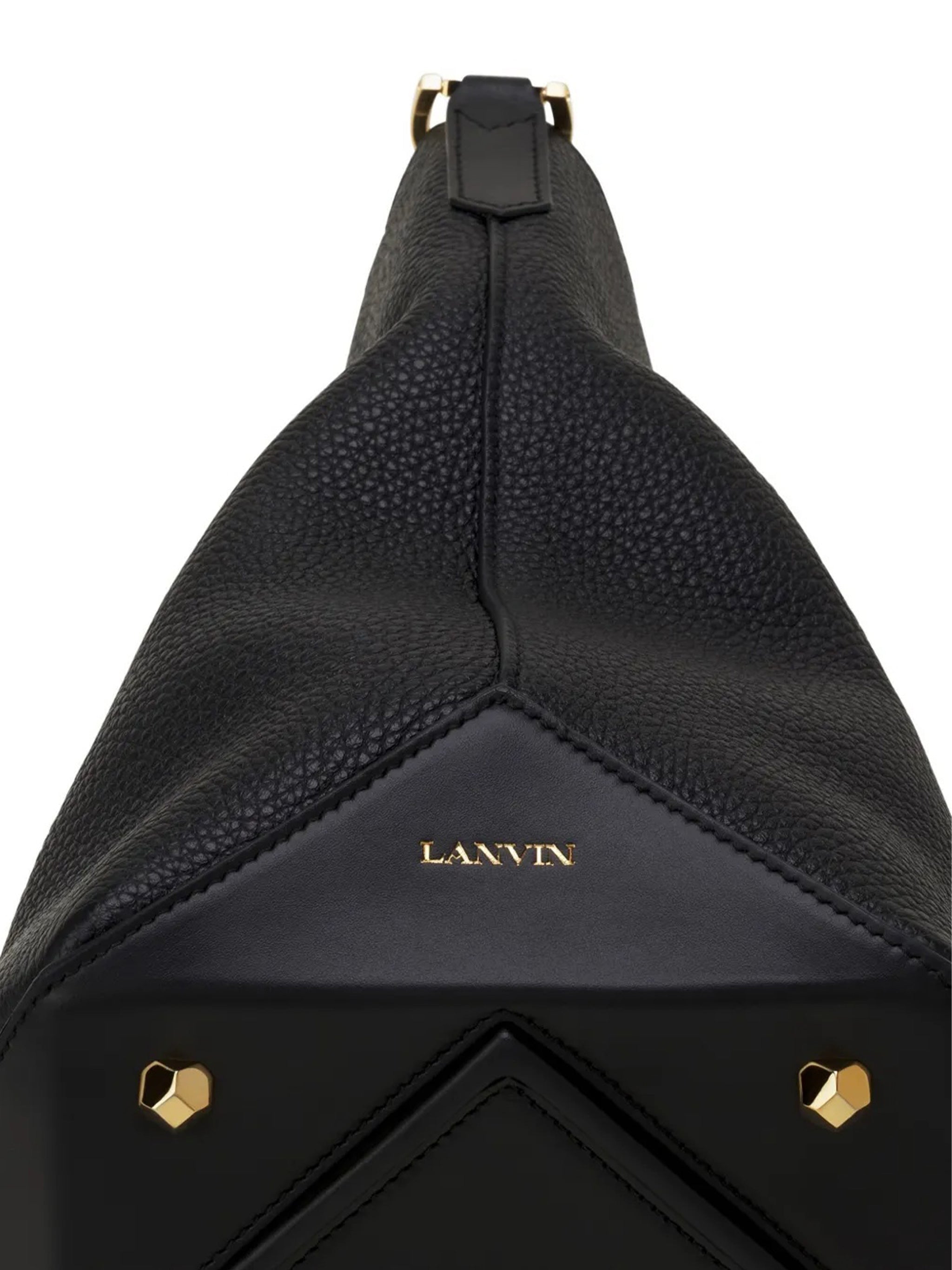 Black Bucket Bag With Handle Calf Bag
