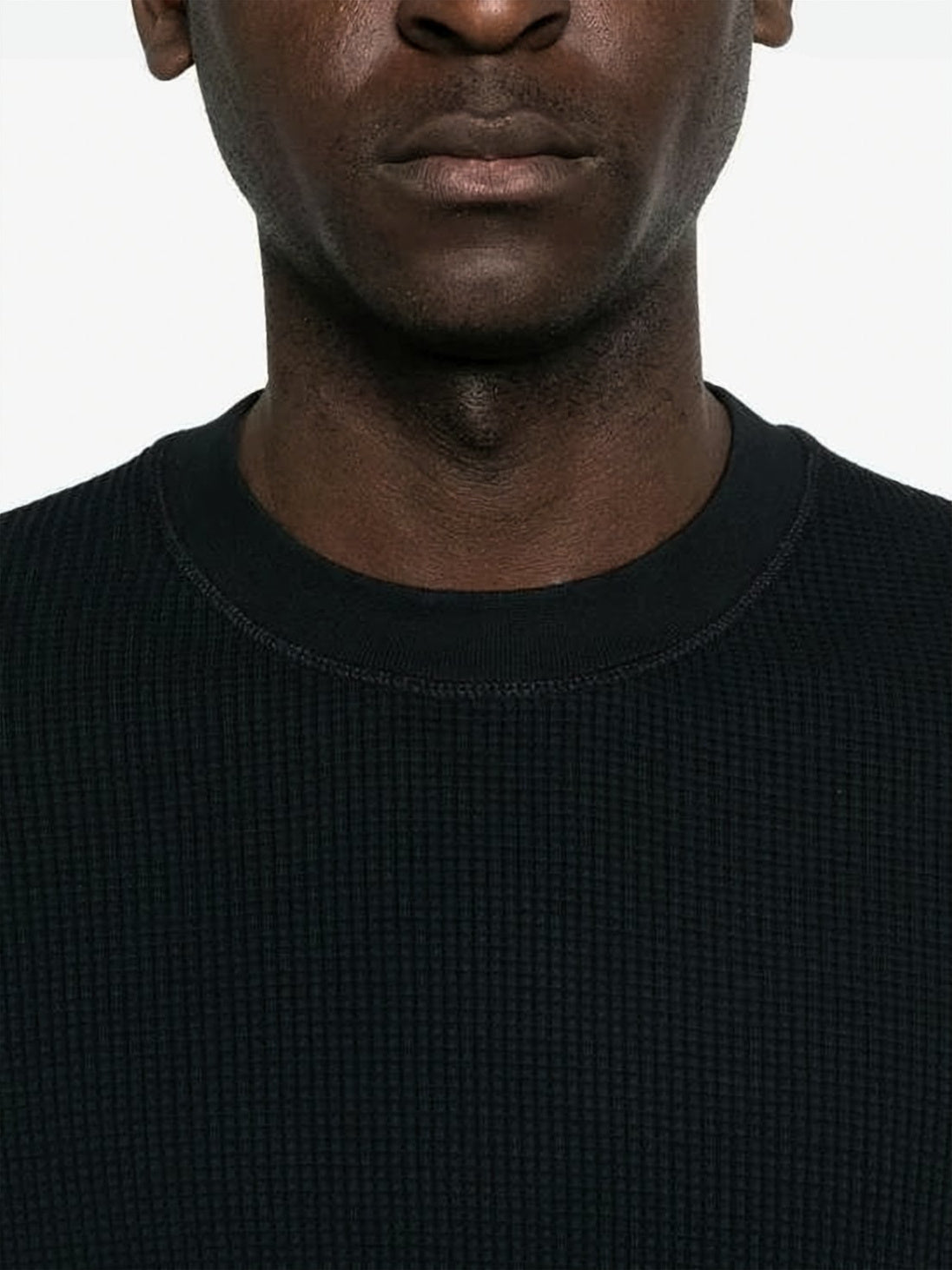 Textured Knit Long-Sleeve Shirt