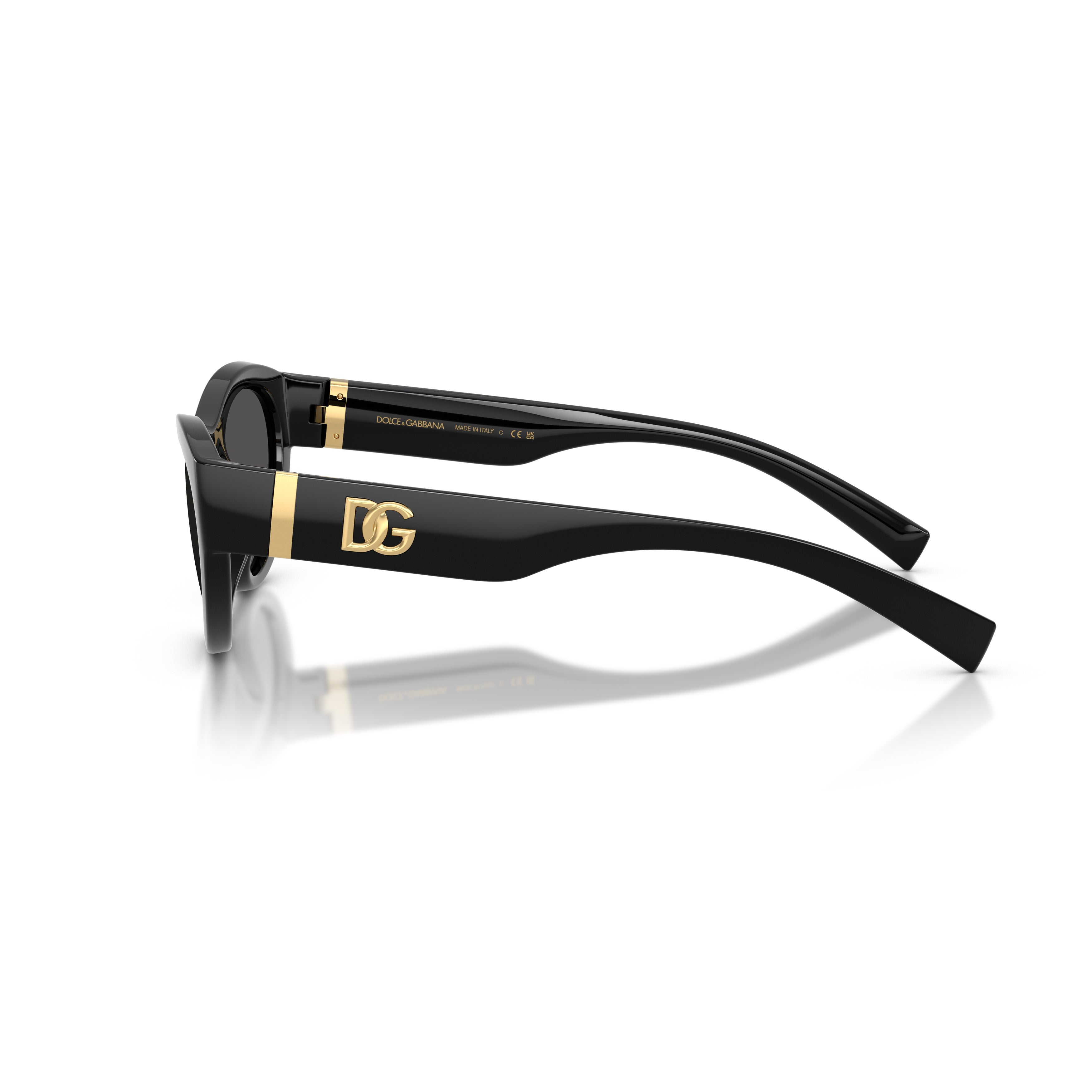 0dg6207 Cat-Eye Sunglasses with Glossy Black Frames